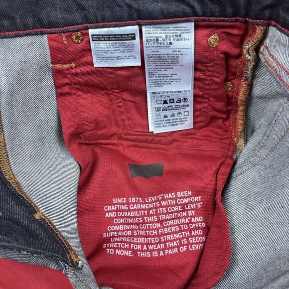 Levis 511 Slim Fit Skateboarding Jeans 34x30 Cordura Fabric Rigid Indigo - Picture 13 of 16